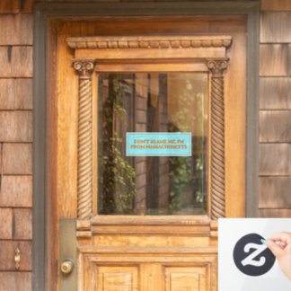 Neem me niet kwalijk, ik kom uit Massachusetts Raamsticker