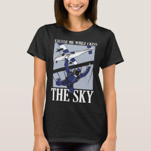 Neem me niet kwalijk terwijl ik de lucht kus bij h t-shirt