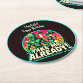 Neem me nu al mee! UFO-avonturen Ronde Kartonnen Onderzetter (Gebogen)