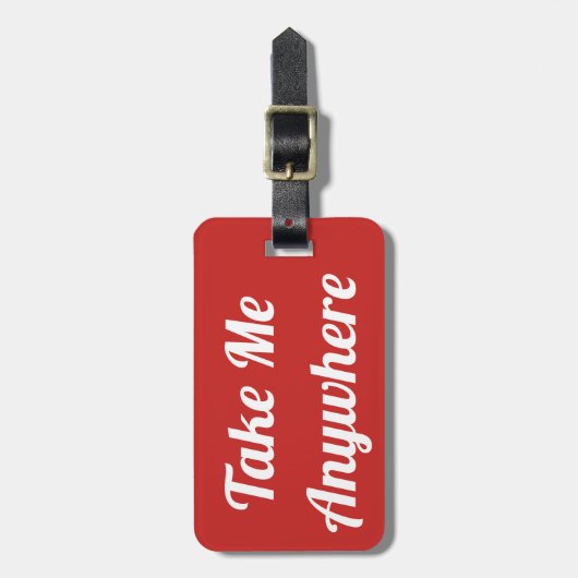 Neem me overal mee Bagagelabel (Voorkant verticaal)