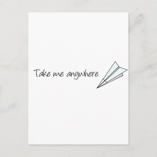 Neem me overal mee briefkaart (Voorkant)