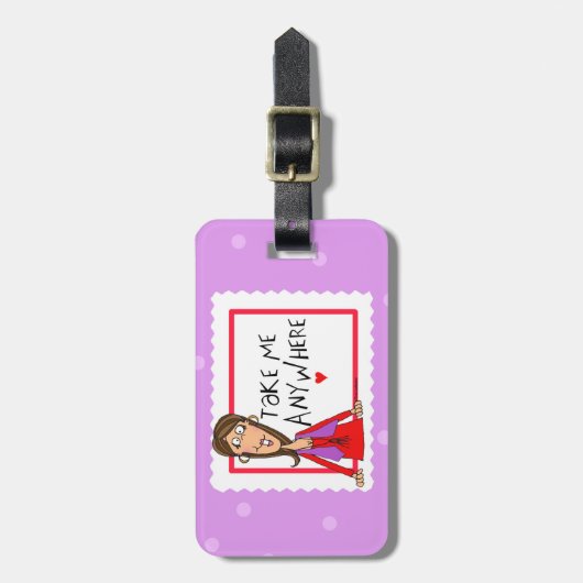 Neem me overal mee naartoe bagagelabel (Voorkant verticaal)