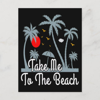 Neem Me Strand Surfen Zonsondergang Zomer Ontsnapp Briefkaart