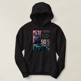 Neem me terug 90s nostalgie-kunstprint hoodie