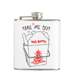 Neem me uit Chinees uitstapje hart Heupfles