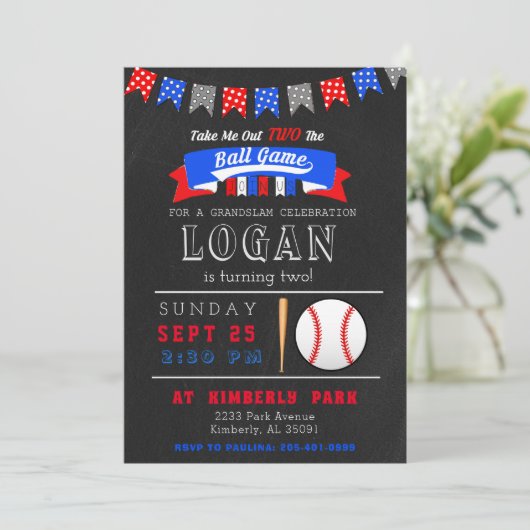 Neem me uit TWEE de Uitnodiging van de Ball Game v (Staand voorkant)