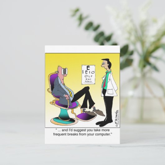 Neem meer computeronderbrekingen briefkaart (Staand voorkant)