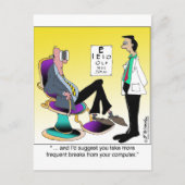 Neem meer computeronderbrekingen briefkaart (Voorkant)