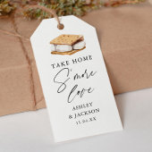 Neem meer liefde van S'more bruiloft gunst mee naa Cadeaulabel