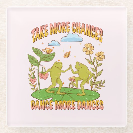 Neem meer mogelijkheden, Dance Meer Dances Glazen Onderzetter (Voorkant)