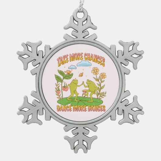 Neem meer mogelijkheden, Dance Meer Dances Tin Sneeuwvlok Ornament (Voorkant)
