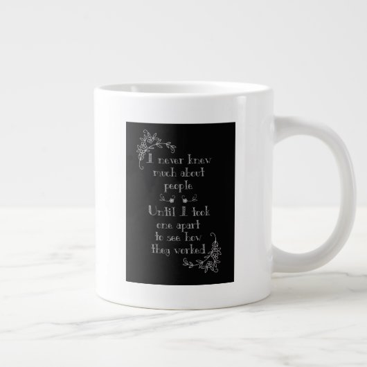 Neem mensen buiten, grappige mok (Rechts)