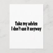 Neem mijn advies, ik gebruik het toch niet briefkaart (Voorkant)