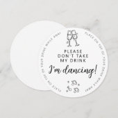 Neem mijn Drink alsjeblieft niet zo elegant modern Kaart (Voorkant / Achterkant)