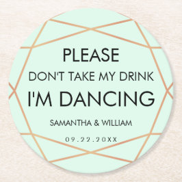 Neem mijn Drink bruiloft Onderzetter niet | Aangep