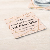 Neem mijn Drink bruiloft Onderzetter niet | Aangep (Schuin)