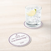 Neem mijn Drink naam geen Paarse bruiloft. Ronde Kartonnen Onderzetter (Insitu)