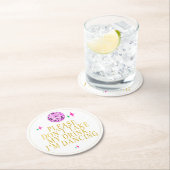 Neem mijn Drink niet als dansdiscopartij Ronde Kartonnen Onderzetter (Insitu)