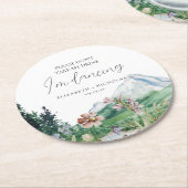 Neem mijn Drink niet | Bondenbloem Ronde Kartonnen Onderzetter (Gebogen)