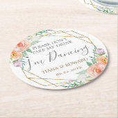 Neem mijn Drink niet Floral Wedding Onderzetter (Gebogen)