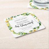 Neem mijn drink niet, ik dans op maat onderzetter (Schuin)