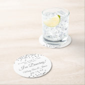 Neem mijn Drink niet. Silver Confetti White Ronde Kartonnen Onderzetter (Insitu)