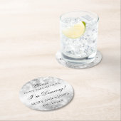 Neem mijn Drink niet. Silver Shimmer Lights Ronde Kartonnen Onderzetter (Insitu)