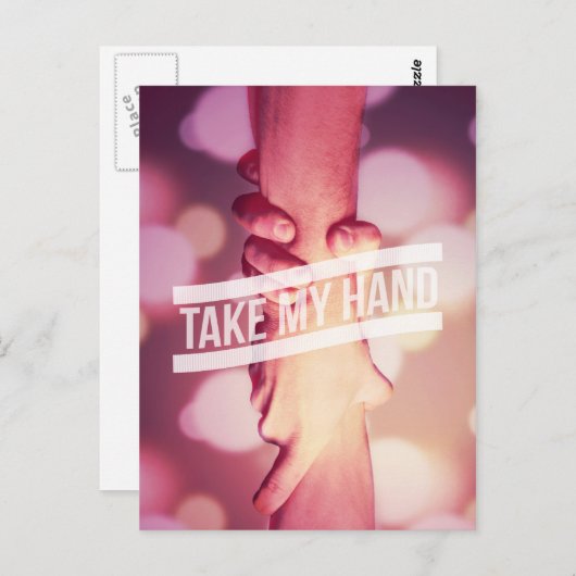 Neem mijn hand briefkaart (Voorkant / Achterkant)