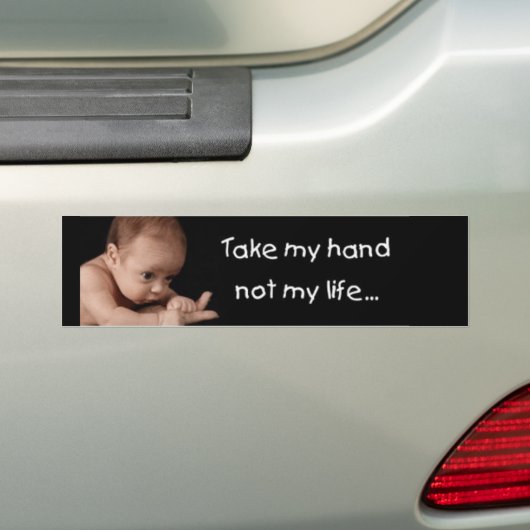 Neem mijn hand.... bumpersticker (Op auto)