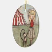 Neem mijn hand, kleine aap - keramische sierbloem keramisch ornament (Links)