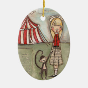 Neem mijn hand, kleine aap - keramische sierbloem keramisch ornament