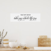 Neem mijn hand mee naar mijn hele levensprietbord poster (Keuken)