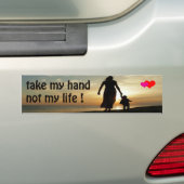 NEEM MIJN HAND NIET MIJN LEVEN! PROLIFE-BUMPERSTIC BUMPERSTICKER (Op auto)