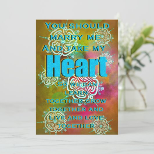 Neem mijn hart kaart (Staand voorkant)