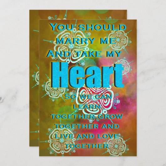 Neem mijn hart kaart (Voorkant / Achterkant)