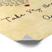 Neem mijn  hartzong lyrische afdruk van de ringweg poster (Hoek)