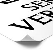 Neem mijn koffie serieus, grappig Poster (Hoek)