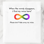 Neem mijn stem neurodiversiteit niet weg rechthoekige sticker (Tas)