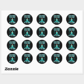 Neem minder stress PTSS-bewustzijn Ribbon Support Ronde Sticker (Vel)
