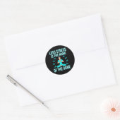 Neem minder stress PTSS-bewustzijn Ribbon Support Ronde Sticker (Envelop)