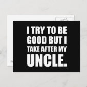 Neem na mijn oom Funny Briefkaart (Voorkant / Achterkant)