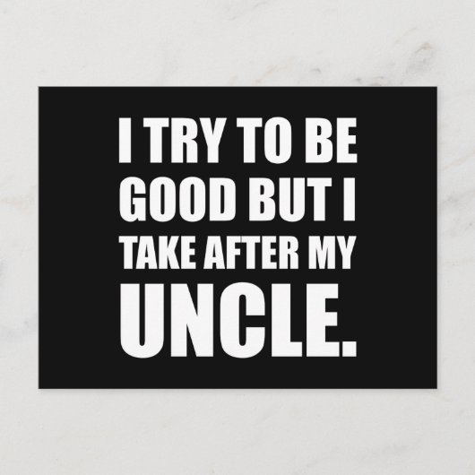 Neem na mijn oom Funny Briefkaart (Voorkant)