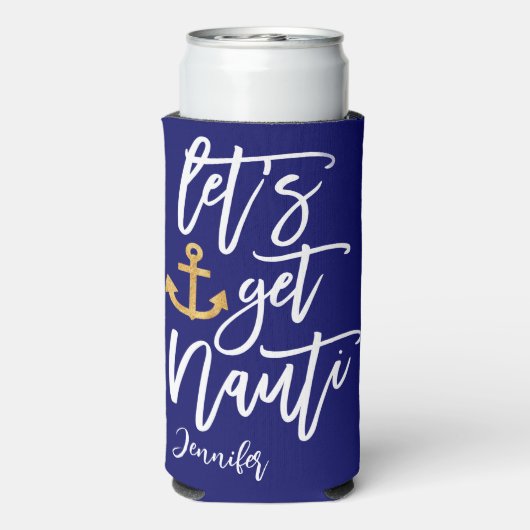 Neem Nauti Beach Bachelorette Bash Seltzer Blikjeskoeler (Seltzer Achterkant)