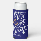 Neem Nauti  Beach Bachelorette Bash Seltzer Blikjeskoeler (Seltzer Voorkant)