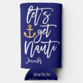 Neem Nauti  Beach Bachelorette Bash Seltzer Blikjeskoeler (Achterkant)