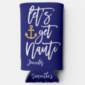 Neem Nauti  Beach Bachelorette Bash Seltzer Blikjeskoeler (Voorkant)