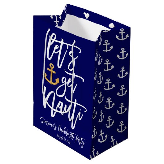 Neem Nauti Grappig Meisjesuitje Medium Cadeauzakje (Voorkant Gekanteld)