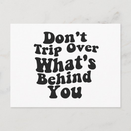 Neem niet over wat er achter je zit. aankondigingskaart (Voorkant)