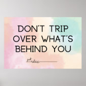 Neem niet over wat er achter je zit poster (Voorkant)