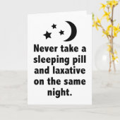 Neem nooit een slaappil en een laxeermiddel op de  kaart (Gele Bloem)